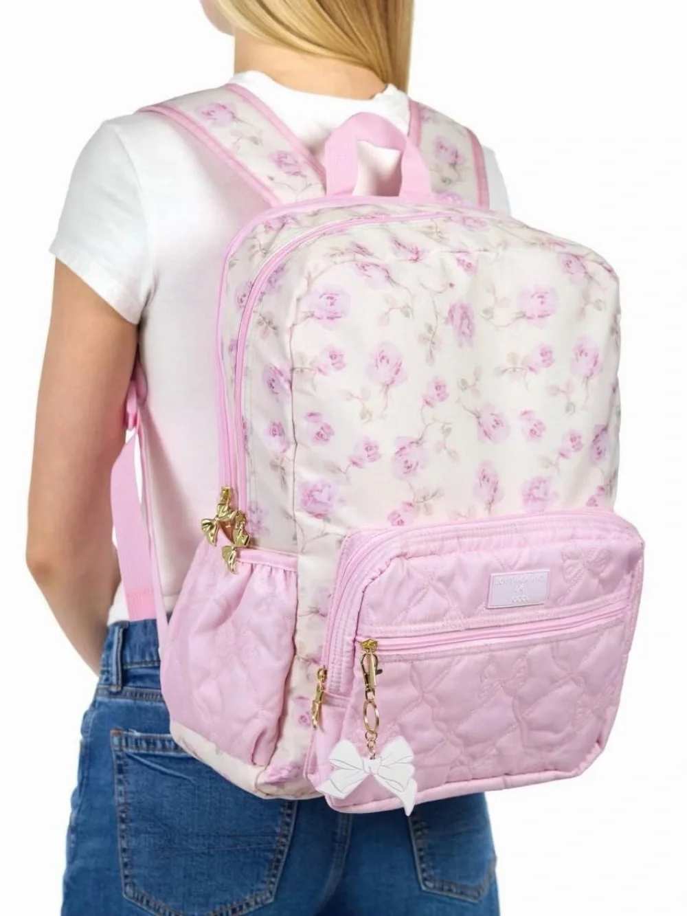 LoveShackFancy x Target - Yoobi Ribbon Rosa Backpack Sterling Dusk